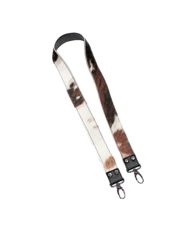Leren Tassenhengsel Koevacht bagstrap koeien vacht dierenhuid skin lederen dierenhuid tassen hengsels losse hengsel voor tassen kopen bestellen