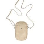 Leren Telefoontasje Giorga taupe kleine schoudertassen crossbodytas dames tasjes kopen bestellen