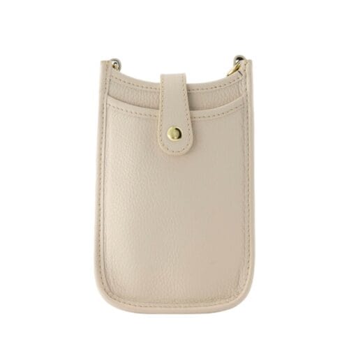 Leren Telefoontasje Peyton beige schoudertasjes telefoon tasjes crossbody tasjes leer leder kopen bestellen italiaans