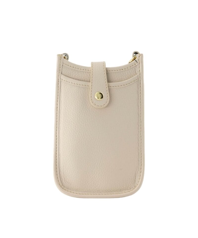 Leren Telefoontasje Peyton beige schoudertasjes telefoon tasjes crossbody tasjes leer leder kopen bestellen italiaans