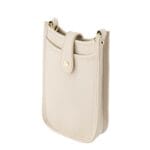 Leren Telefoontasje Peyton beige schoudertasjes telefoon tasjes crossbody tasjes leer leder kopen bestellen italiaans side