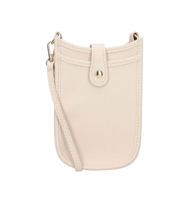 Leren Telefoontasje Peyton beige schoudertasjes telefoontasjes crossbody tasjes leer leder kopen bestellen 1