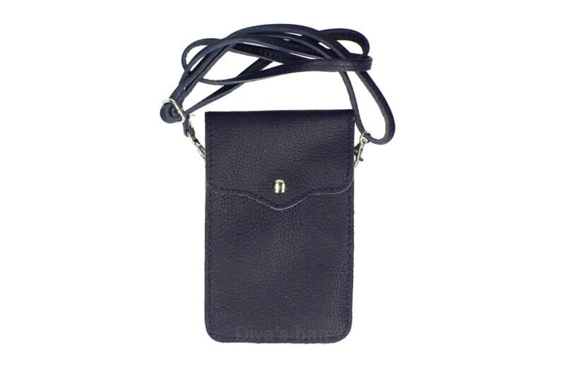 Leren-Telefoontasje-Simply-Basic- d blauw blauwe navy tassen-telefoon-tasjes-schoudertasje-handige-tas-kopen-bestellen-lederen-phonebag-lang-2-vakken-leer