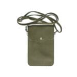 Leren-Telefoontasje-Simply-Basic-leger groen groene-tassen-telefoon-tasjes-schoudertasje-handige-tas-kopen-bestellen-lederen-phonebag-lang-2-vakken-leer