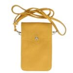 Leren-Telefoontasje-Simply-Basic-mosterd geel gele -tassen-telefoon-tasjes-schoudertasje-handige-tas-kopen-bestellen-lederen-phonebag-lang-2-vakken-leer