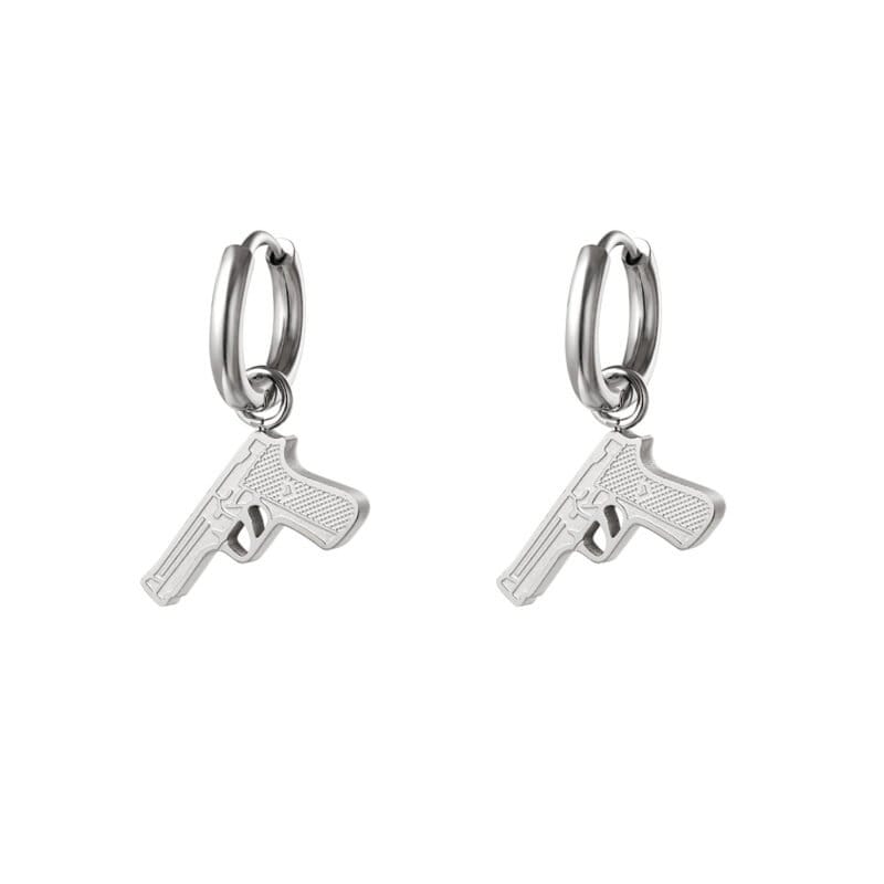 Oorbellen-Gun-zilver-zilveren-dames-oorbel-earrings-met-pistool-bedel-sieraden-trendy-fashion-kopen-bestellen-yehwang