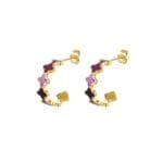 RVS-Oorbellen-Klaver-paars-paarse-gouden-dames-oorbellen-van-klavertjes-yehwang-sieraden-kopen-bestellen