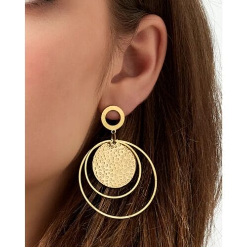 RVS Oorbellen Pretty Rings-goud-oorbel-statement-verschillend-ringen-yehwang-uniek