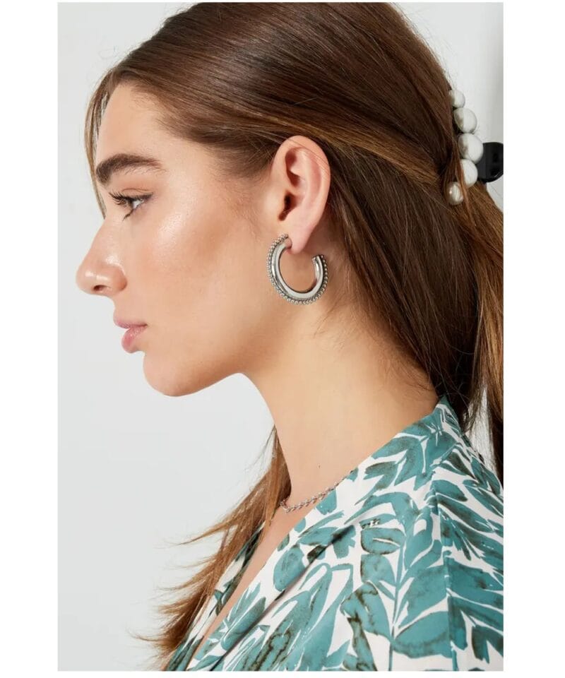 RVS Oorbellen Round Dots -Oorbellen-Creolen-ronde-grote-statement-oorbellen-dames-sieraden-yehwang-kopen-bestellen-rvs-details