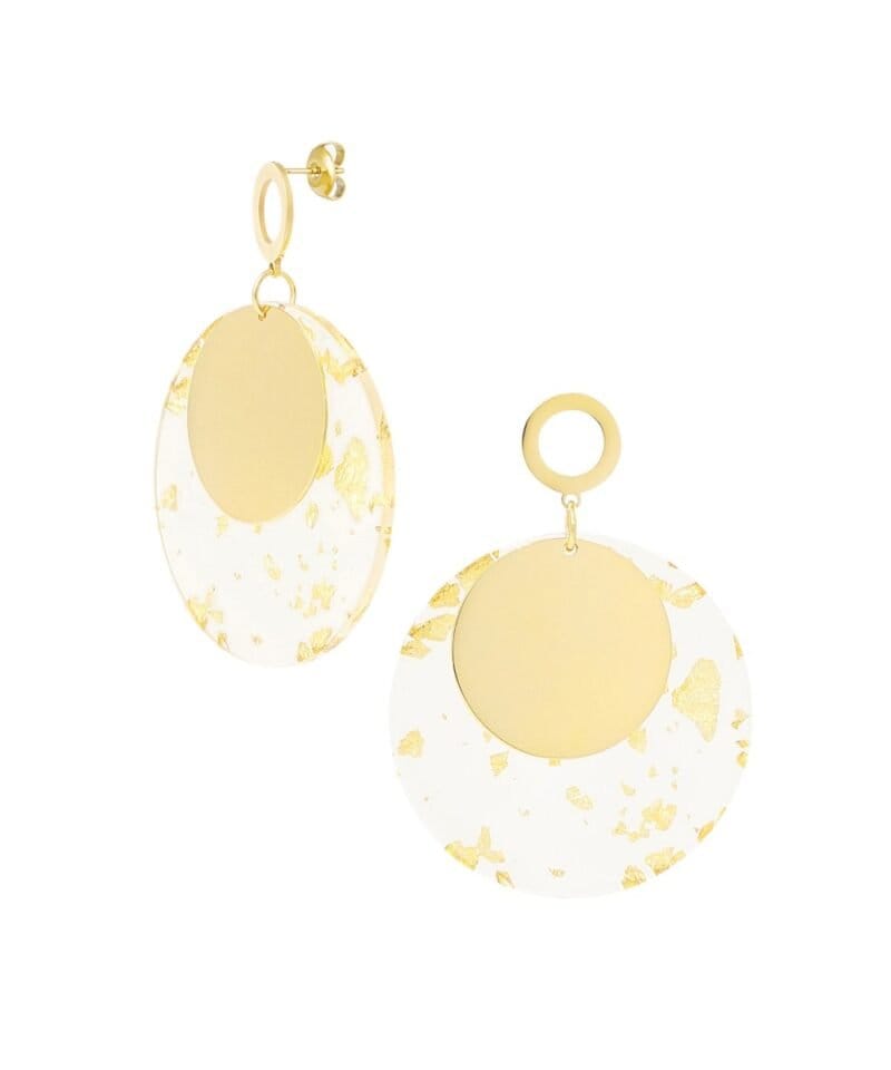 RVS Statement Oorbellen Round RVS-Statement-Oorbellen-Round-gouden-stainless-steel-oorbellen-circels-print-kopen-bestellen-yehwang