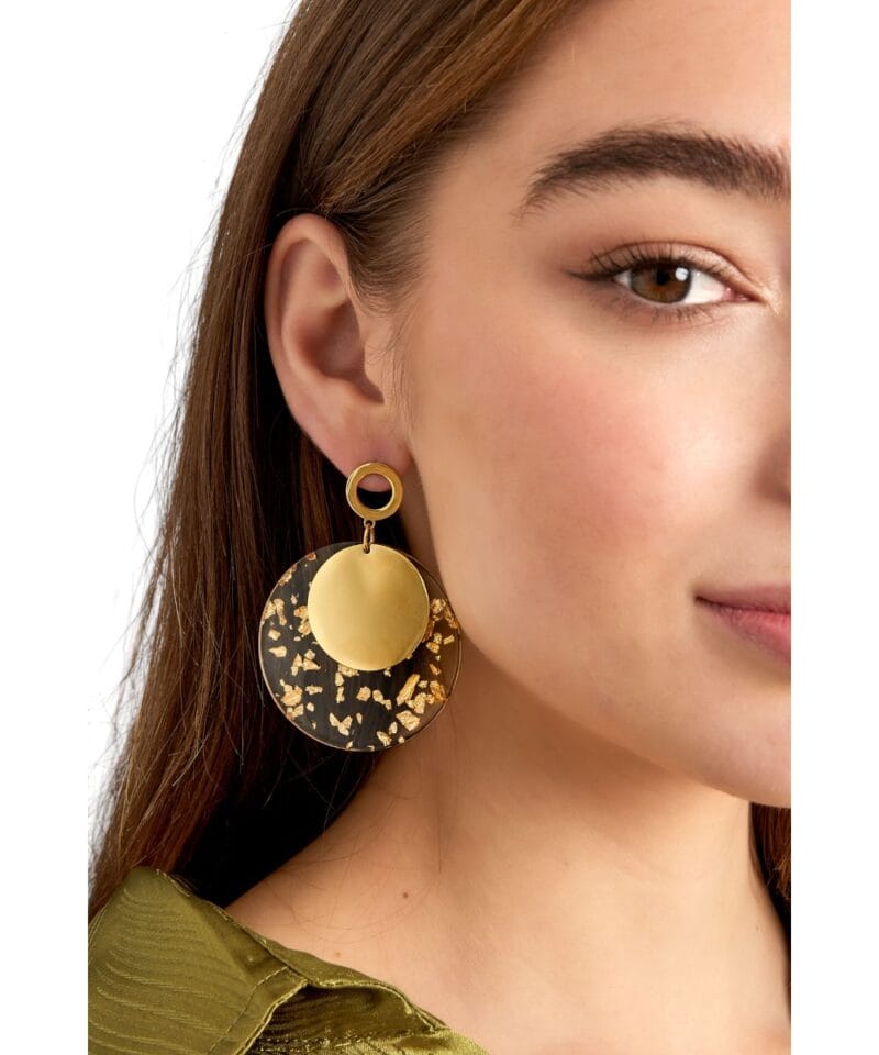 RVS Statement Oorbellen Round RVS-Statement-Oorbellen-Round-gouden-stainless-steel-oorbellen-circels-print-kopen-bestellen-yehwang2