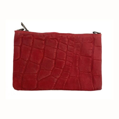 Rode Leren Clutch My Croco-rood-rode-dames-clutches-schoudertassen-leren-hengsel-kroko-print-leder-giuliano-kopen-