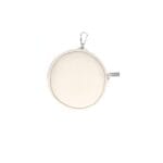 Ronde leren Portemonnee beige met haakje voor hengsel leer portemonnees kopen bestellen