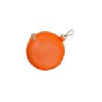 Ronde leren Portemonnee oranje oranje met haakje voor hengsel leer portemonnees kopen bestellen