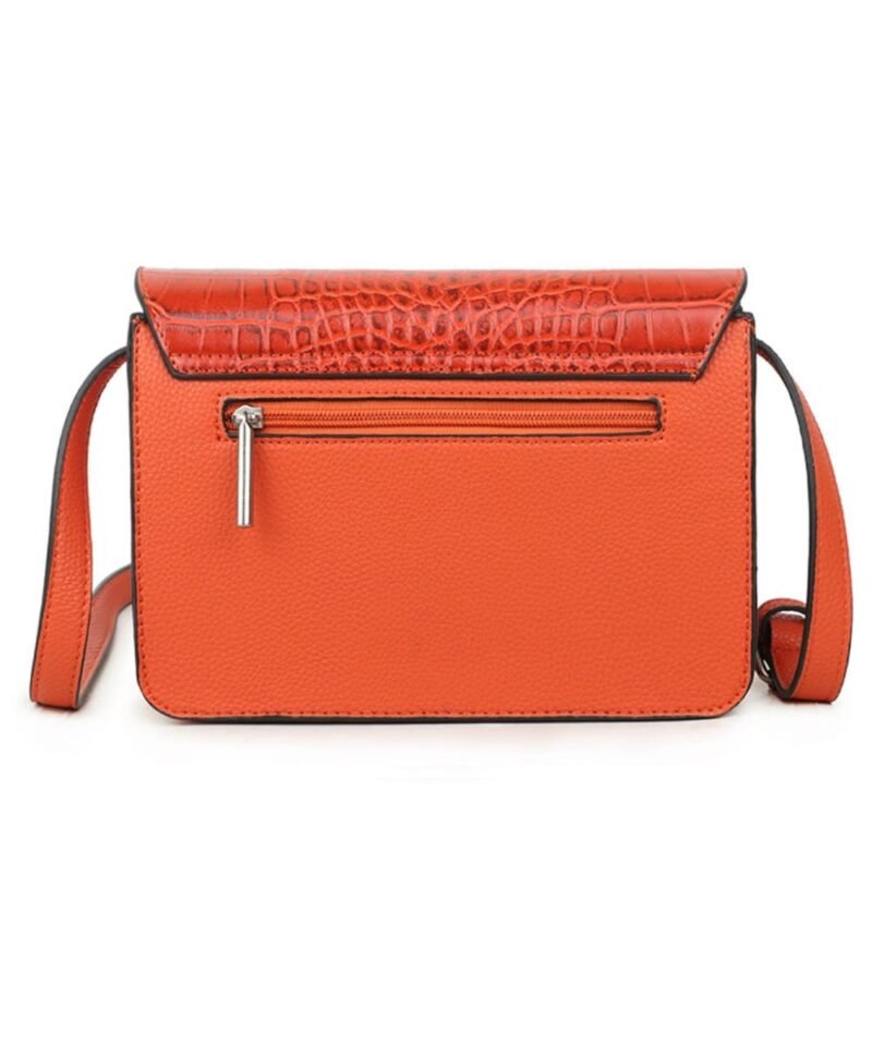 Schoudertas Billy Ring-oranje-orange-kunstlederen-croco-tassen-goud-beslag-ring-slot-trends-luxe-achter