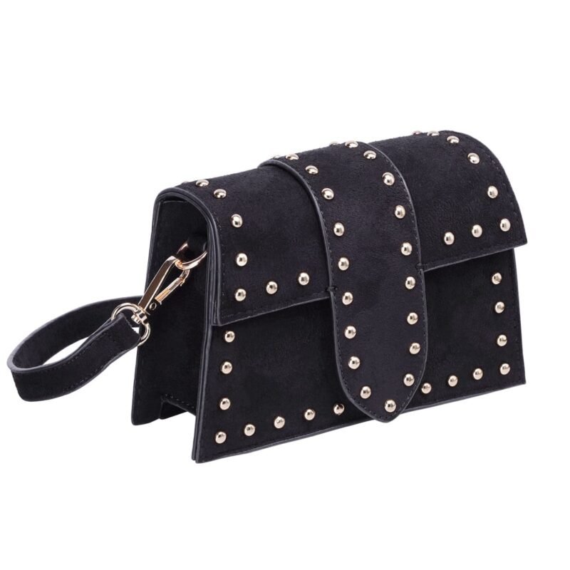Schoudertas-Pretty-Studs-zwart-zwarte-suede-suedine-tassen-gouden-studs-kpen-bestellen-