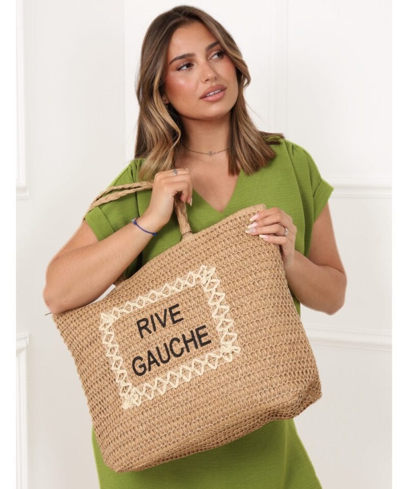 Strandtas Rive Gauche camel ruime chique strandtassen handtassen zomer kopen bestellen 1