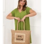 Strandtas Rive Gauche camel ruime chique strandtassen handtassen zomer kopen bestellen