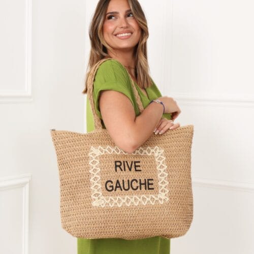 Strandtas Rive Gauche camel ruime chique strandtassen handtassen zomer kopen bestellen 2