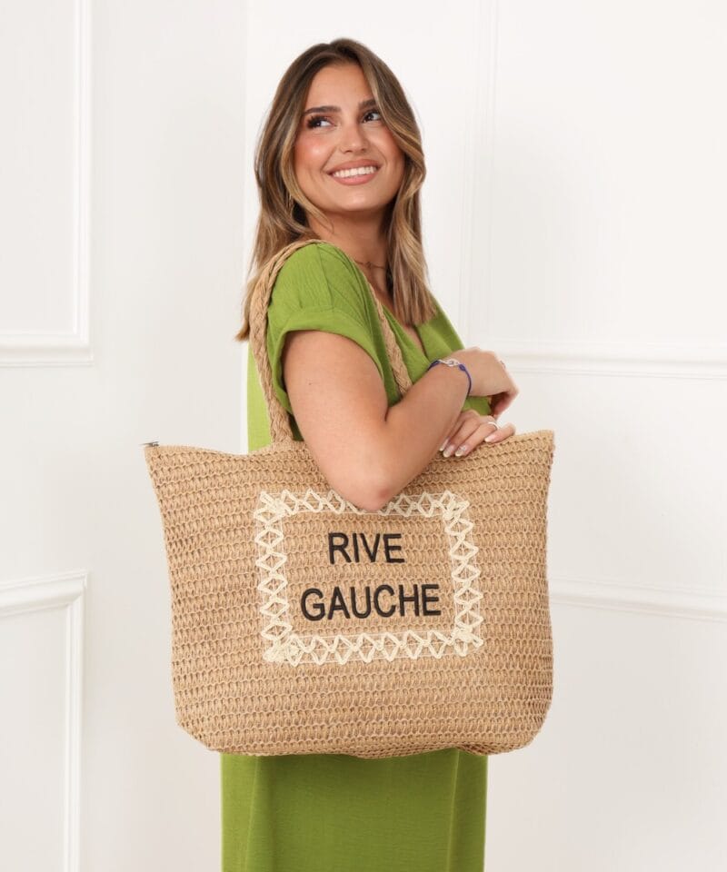 Strandtas Rive Gauche camel ruime chique strandtassen handtassen zomer kopen bestellen 2