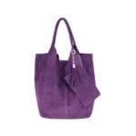 Suede Handtas Arianna donker groen groene suede leer handtassen shoppers exra etui fashion bags kopen bestellen