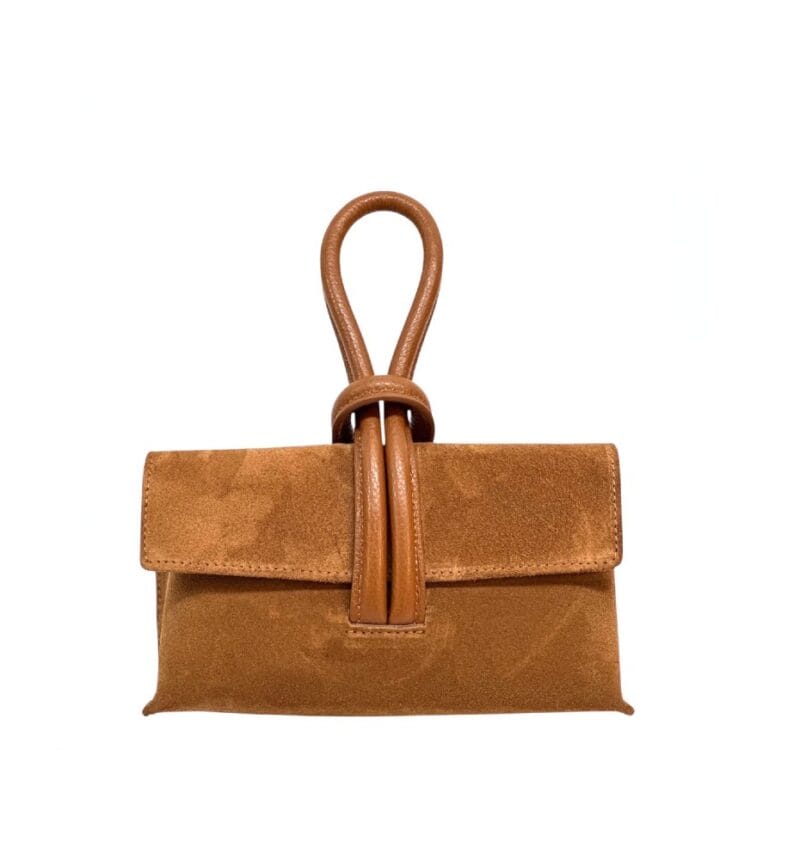 Suede Handtas Sisi cognac handtasssen leren lus handvat italiaans leder chique luxe tassen kopen bestellen 2