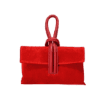 Suede Handtas Sisi rood rode handtasssen leren lus handvat italiaans leder chique luxe tassen kopen bestellen 2