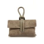 Suede Handtas Sisi taupe handtasssen leren lus handvat italiaans leder chique luxe tassen kopen bestellen 2