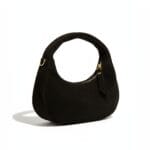 Suede Handtas Studs en Gold Chain zwart zwarte chique kleine handtas gouden studs en kettinghengsel crossbodytassen kopen bestellen achter