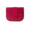 Dieprode Suede Schoudertas Simple rood rode stevige suede leren schoudertassen flap chique trendy italiaanse tassen kopen bestellen nu