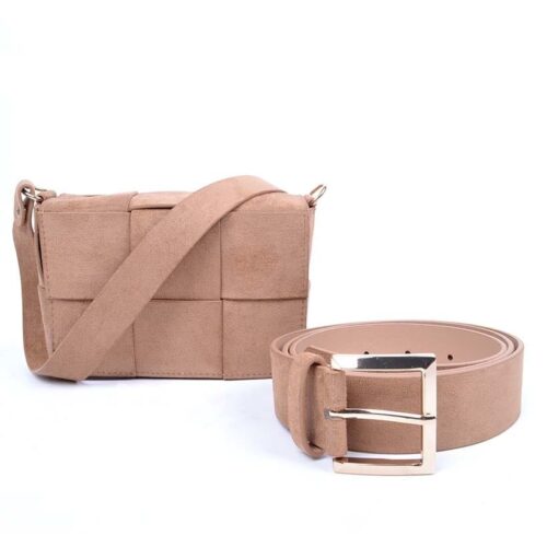 Suedine Tas Braided Taupe-schoudertassen-beltbag-heuptassen-met-riem-trendy-tassen-kopen-bestellen