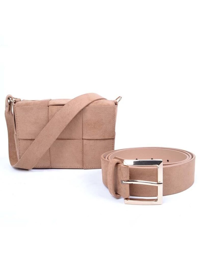 Suedine Tas Braided Taupe-schoudertassen-beltbag-heuptassen-met-riem-trendy-tassen-kopen-bestellen