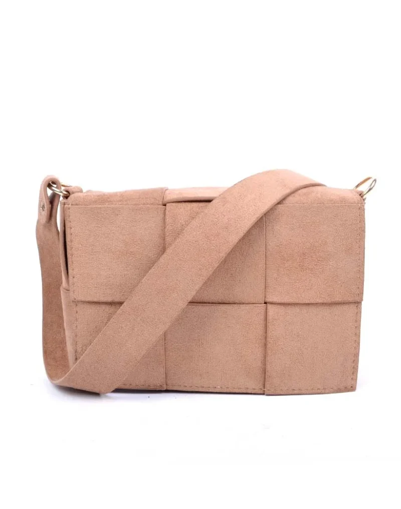 Suedine Tas Braided Taupe-schoudertassen-beltbag-heuptassen-met-riem-trendy-tassen-kopen-bestellen-jpg