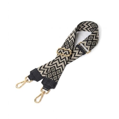 Tassenhengsel-Chevron- zwart zwarte chevron gestreepte -leer-leren-tassenhengsels-losse-hengsels-kopen-bestellen-bagstraps-giuliano