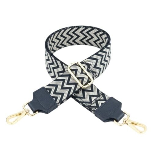 Tassenhengsel-Chevron- zwart zwarte gestreepte -leer-leren-tassenhengsels-losse-hengsels-kopen-bestellen-bagstraps-giuliano