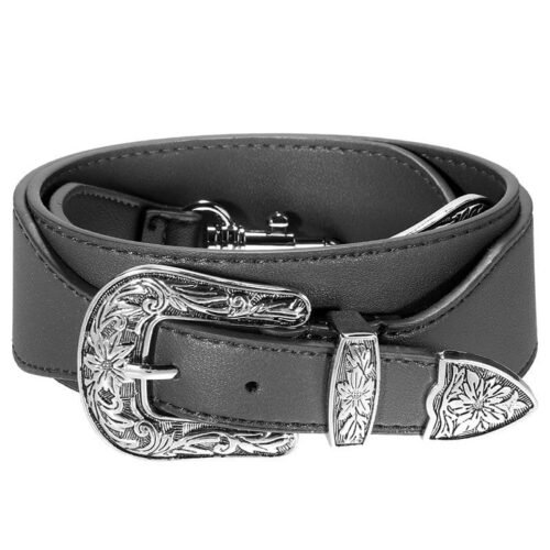 Tassenhengsel Cowboy-zwart-zwart-zilveren-accesoires-losse-verstelbare-tassen-hegsel-dames-accesoires bagstrap