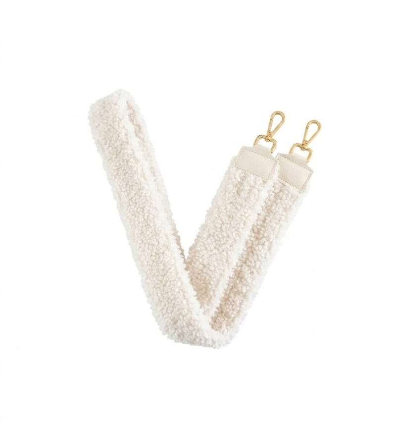 Wit Teddy Bagstrap Witte bagstraps tassenhengsels losse tas banden hengsels kopen bestellen leer