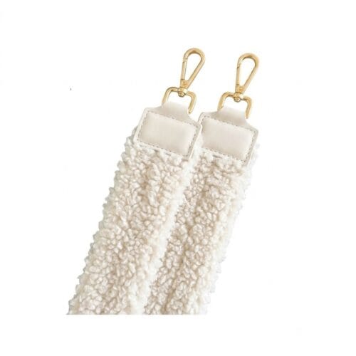 Wit Teddy Bagstrap Witte bagstraps tassenhengsels losse tas banden hengsels kopen bestellen leer details