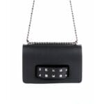 Zwarte Leren Tas Studs & Chain zwarte-zwart-lederen-tas-met-studs-handvat-voor-donker-kettinghengsel-look-a-like-it-bags