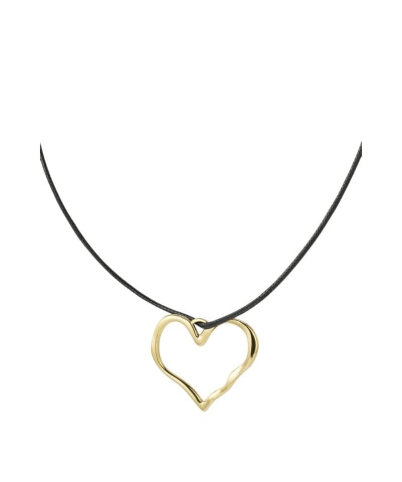 Zwarte-Touwketting-RVS-Hart-trendy-lange-zwarte-veterketting-gouden-hart-bedel-yehwang-kopen-bestellen