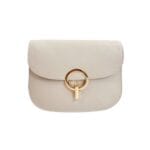 beige Leren Schoudertas Ronde Gesp beige leder leer schoudertassen dames stevig luxe trendy dames tassen kopen bestellen