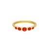 gouden RVS Ring rode Zirkonia goud dames ringen zwarte steentjes sieraden yehwang kopen bestellen