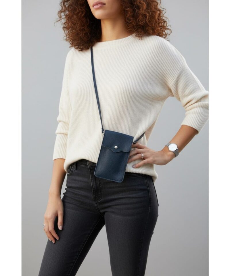 leren telefoontasje basic leer schoudertassen model