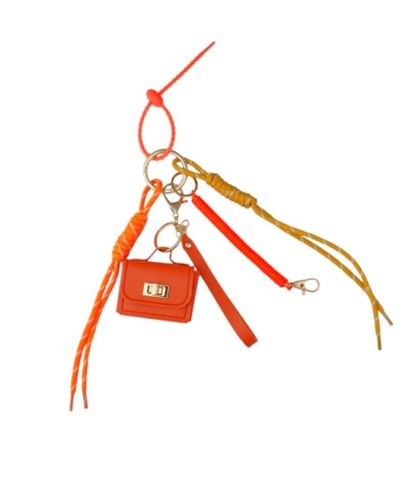Bag Charm Baggy Love oranje grote bagcharm tas accessoires trendy musthaves