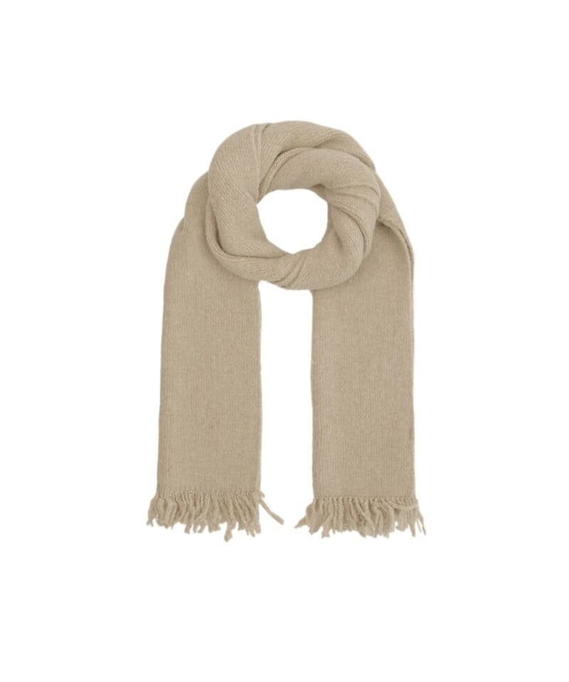 Beige Winter Sjaal Whispers beige sjaal uni kleurige sjaals trendy warme dames sjaals kopen bestellen