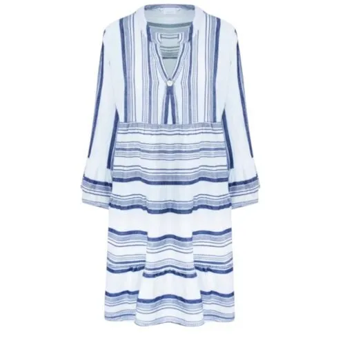 Blauw Witte Jurk Greece-Blauw-blauwe-witte-dames-jurken-boho-gestreepte-jurk-dames-kleding-zomer-trendy-fashion-kopen-bestellen-Photoroom