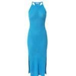 Blauwe Gehaakte Halter Jurk baby blauw dames jurken dootzichtig beach boho fashion-jurk kopen bestellen -Photoroom