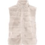 Body Warmer Faux Fur off-white wit witte korte zachte warme bodywarmers vegan fur rits vesten winter musthaves-Photoroom