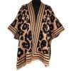 Camel Poncho Leopard Print-bruin-zwarte-luxe-ruime-ponchos-cape-leopard-print-kopen-bestellen