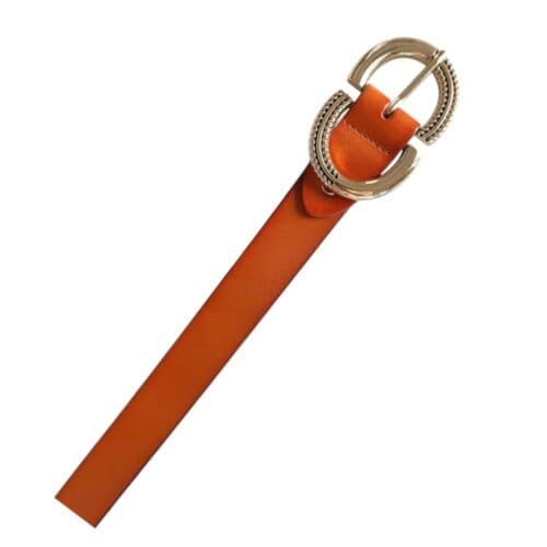 Cognac Leren Riem Gouden Sier Gesp-Gouden-Ovale-sier-Gesp-leder-unieke-trendy-mooie-riemen-ceinturen-kopen-bestellen-chique-